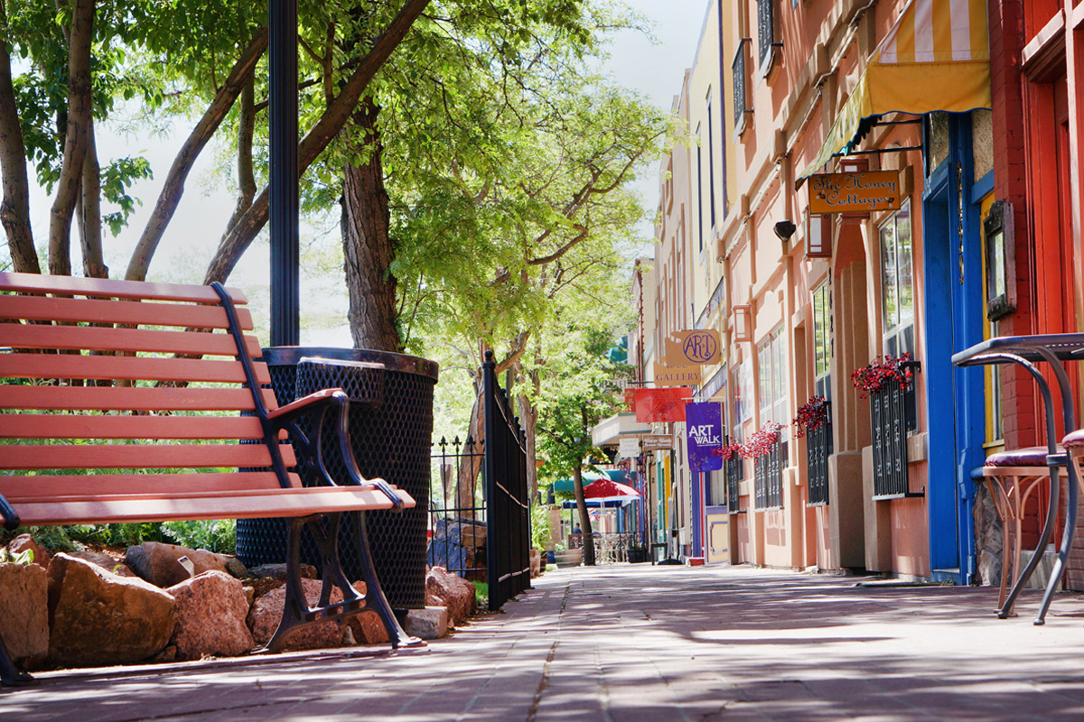 Old Colorado City historic district provides shops, restaurants, galleries and farmer's market opportunities